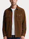Long Sleeve Overshirt in Regular Fit Coffee