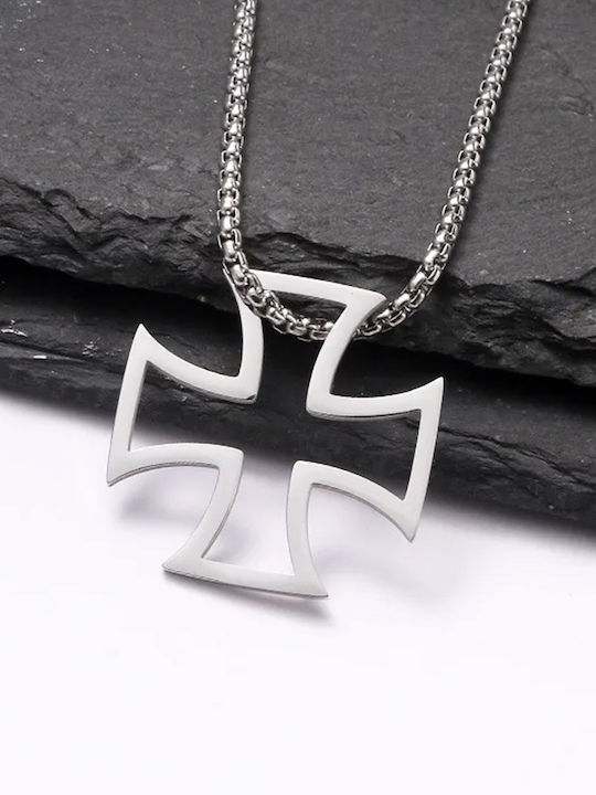 Sharks Bay Clothing Men's Steel Cross with Chain