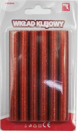 Brewis Red Hot Glue Sticks 11 Mm X 100 Mm 6 Pieces