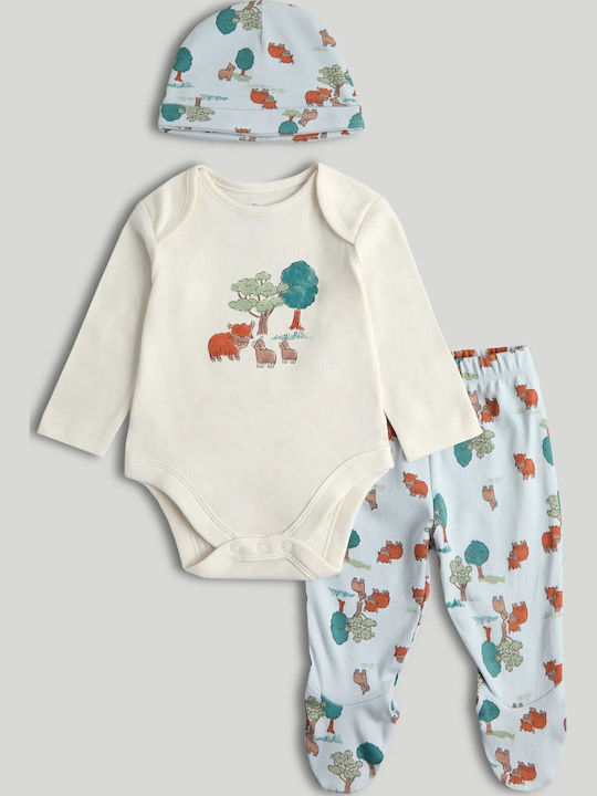 Mothercare Σετ Κορμάκι με Παντελόνι Μπλε 3τμχ