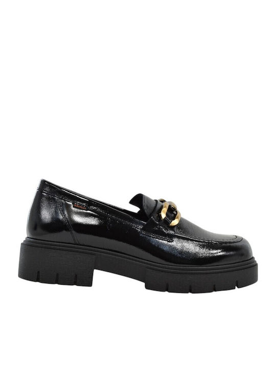 Ragazza Leder Damen Mokassins in Schwarz Farbe