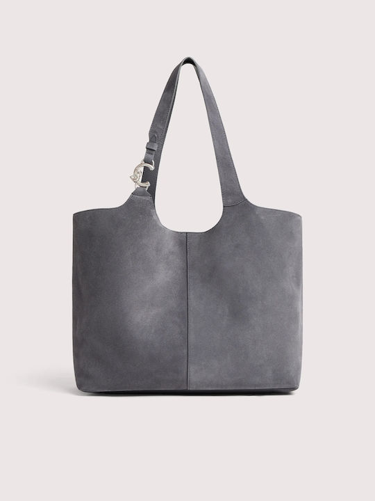 C-easy Leather Women's Tote Bag Suede Grey