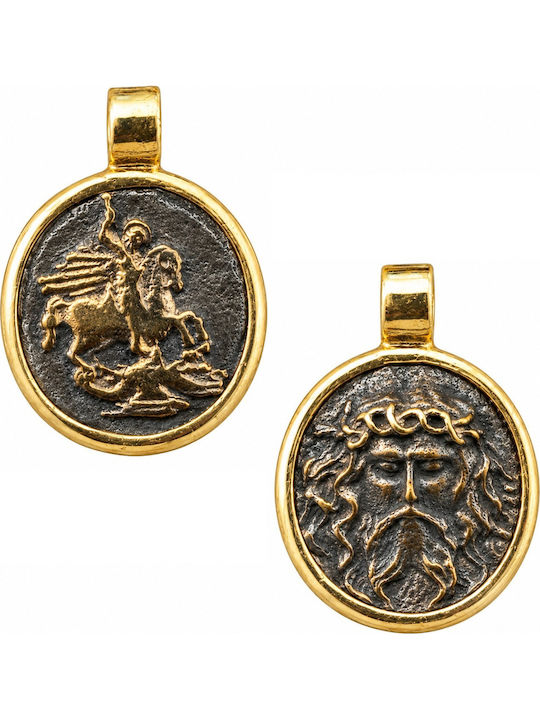 Senzio Belibasakis Charm Talisman Constantine ID Card from Gold Plated Silver