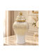 Keskor Decorative Vase Ceramic White 18x18xH36cm