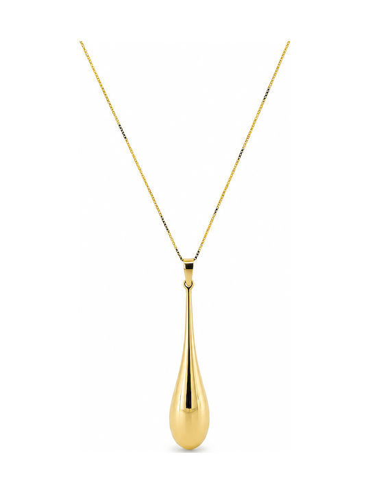 Daskalakis Halskette mit Träne Design aus 14K Gold
