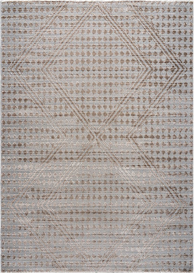 Beauty Home 9445 Rechteckiger Beigen und Grau Wohnzimmer Teppich 133x190cm