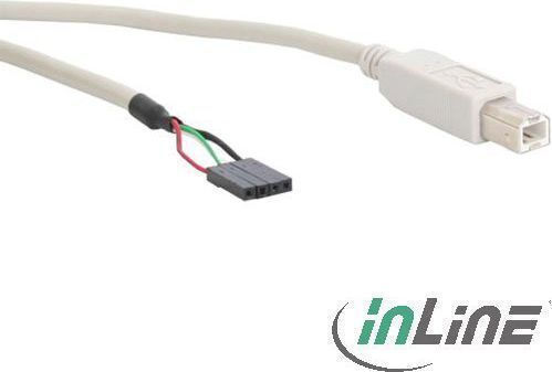 InLine USB 2.0 Cable USB-A male - Λευκό 0.4m 33440D