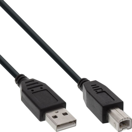 InLine USB 2.0 Cable USB-A male - USB-B male Μαύρο 0.5m 34550X