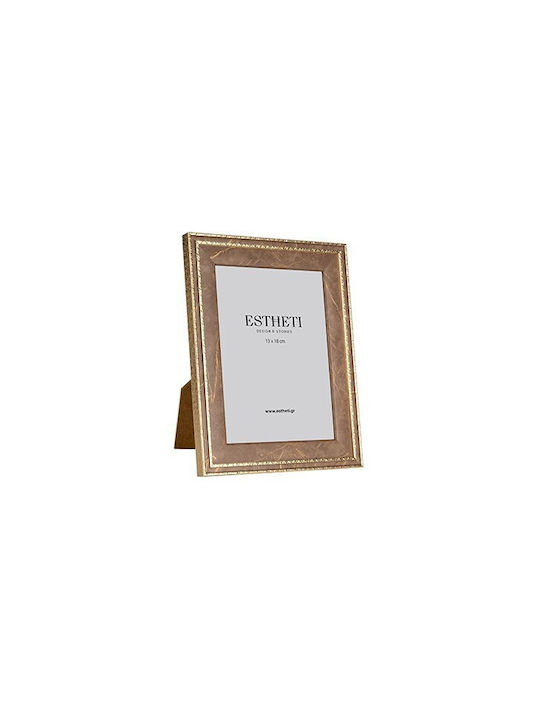Plastic Photo Frame With Brown Frame