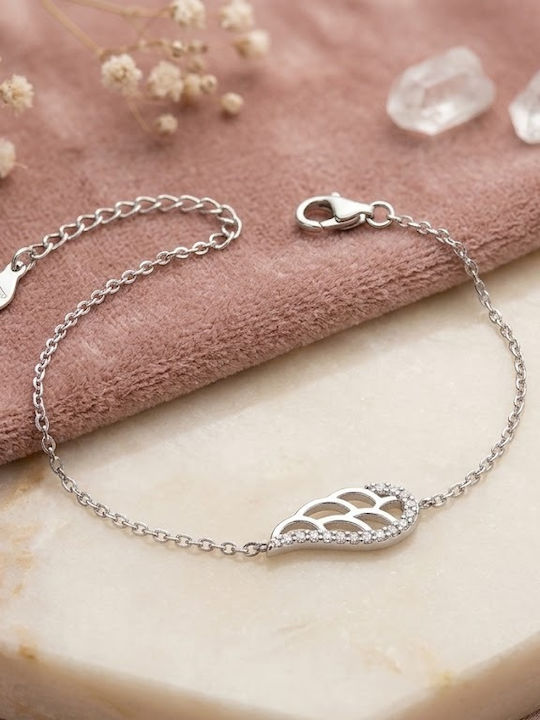 Women's Silver Chain Bracelet with Zircon