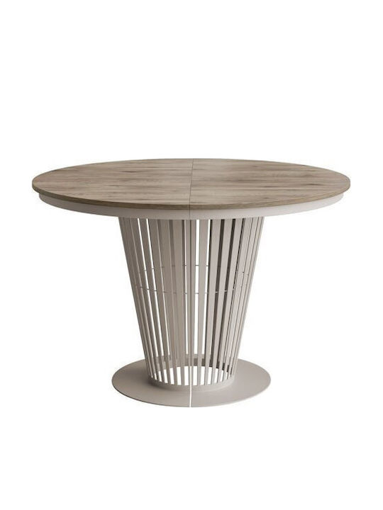 Oswego 181 Round Extendable Wooden Cashmere Tab...