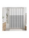 MRShome Duschvorhang Stoff 180x180cm Weiß