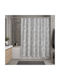MRShome Duschvorhang Stoff 180x180cm Schwarz Weiß