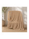 SpitiBazaar Fleece Double Blanket 215x230cm Brown