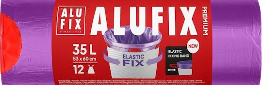 Alufix Sacuri de gunoi Capacitate 35lt 60x53cm 12buc Violet