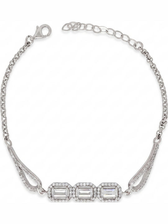 Kiriakos Gofas Damen Armband Riviera aus Silber mit Zirkon