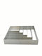 De Buyer Backform aus Rostfreiem Stahl 16x16x4,5cm