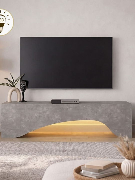 Телевизионно Мебел Mara с LED Осветление Сив М1...