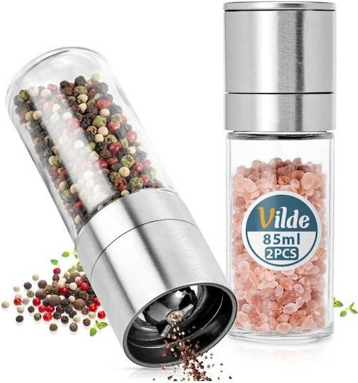 Vilde Vilde Salz- und Pfeffermühlen-Set aus Glas 2 Stück