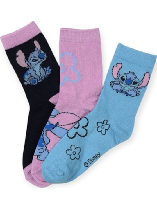 Childrenland Șosete pentru copii Lila Albastru Bleu 3 Perechi