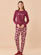 Noidinotte Winter Women's Pyjamas Set Aubergine