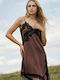 Admas Sommerliches Damen-Nachthemd Braun