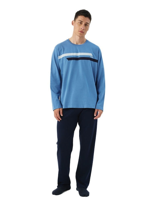 Minerva Winter Men's Pyjamas Light Blue