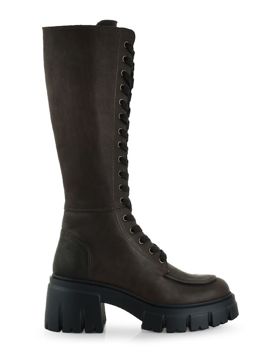 Tsakiris Mallas Damenstiefel aus Leder mit Hohe...