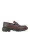 Δερμάτινα Ανδρικά Loafers σε Καφέ Χρώμα