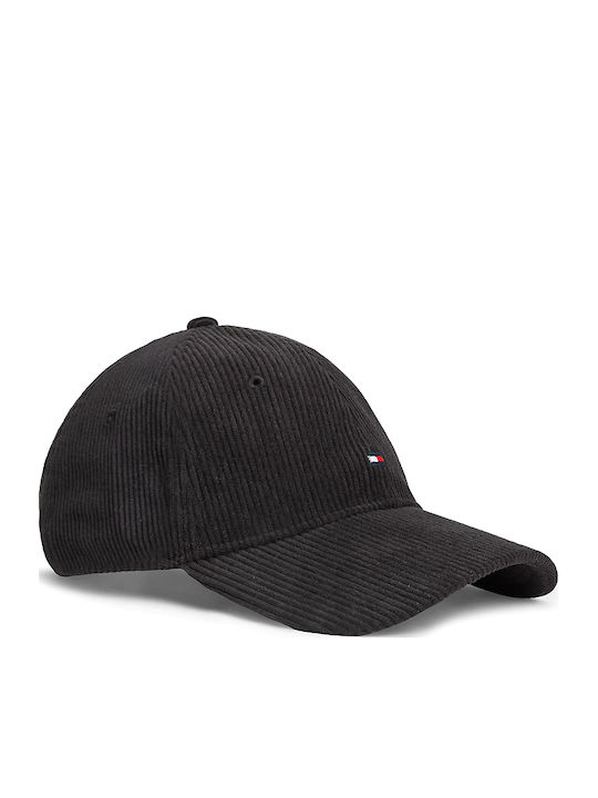 Tommy Hilfiger Tommy Jeans Кадифена Шапка С Лого Flag Baseball Cap Мъжки Черен Am0am14530-bds