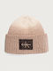 Beanie Unisex Beanie with Rib Knit in Beige Colour