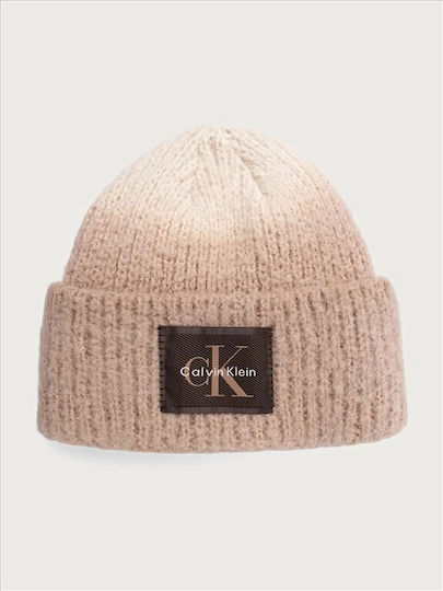 Beanie Unisex Beanie with Rib Knit in Beige Colour
