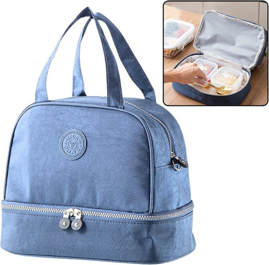 Lean Toys Schulische Isolierte Kinder Lunchtasche Handtasche Blau 25x16x27cm