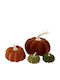Beauty Home Christmas Fabric Pumpkin Figure Orange 4 Pieces
