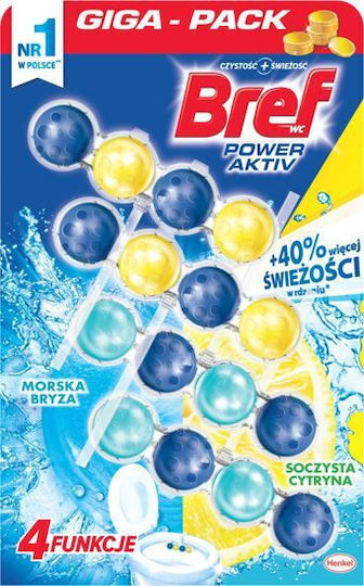 Bref Block Λεκάνης με Άρωμα Λεμόνι 4x50gr