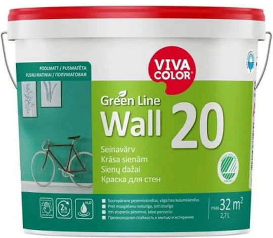 VivaColor Екологичен Разтворимо Green Line Wall 20 2.7л Зелен