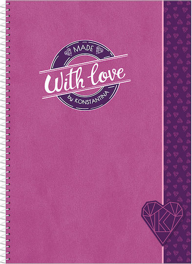 CHartini Poli Spiral Ruled A4 Notebook 2 Subjects (Miscellaneous Designs)