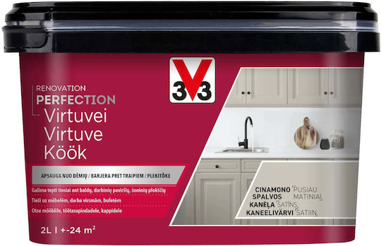 V33 Acryl Hohe Temperatur Wasser 2lt Zimt Satin