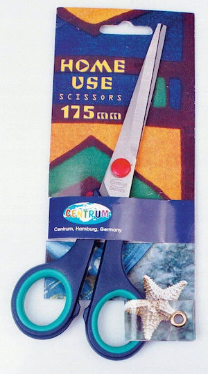 Centrum Scissors 17.5cm With Stainless Steel Blade Green 1 Piece