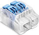 Simet Aufklappbarer Schnellverbinder Für Mehrfach- Und Einzeladern 2x 0 2-4mm2 32a 10 Stück Ideal Scl2 B10 88001303 Transparent Blau