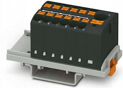 Phoenix Contact Ptfix 6/12x2.5-ns35 Bk Power Distribution Block Black 12 Connections 2.5 Mm² 3273102