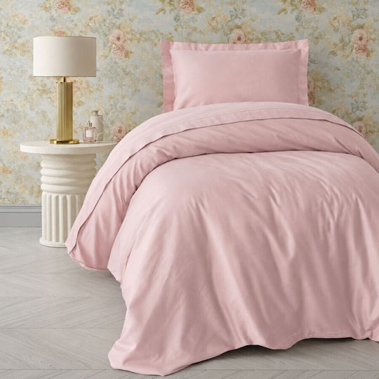 Cottonbox Set Huse Pentru Pilote Simplu 160x220cm Elegant Roz Pudrat