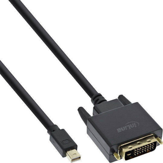 InLine DVI-Kabel DVI-D-Stecker - Mini-DisplayPort-Stecker 0,5 m Schwarz