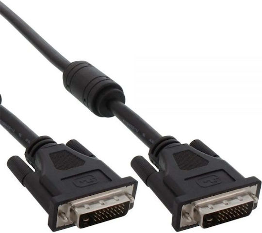 InLine Кабел DVI-D Мъжки - DVI-D Мъжки 3м Черен 17783