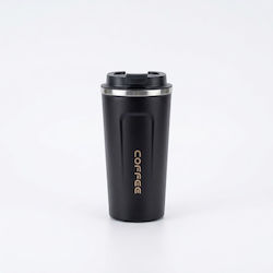 SPV SPV Thermosflasche Rostfreier Stahl 510ml Schwarz mit Stroh