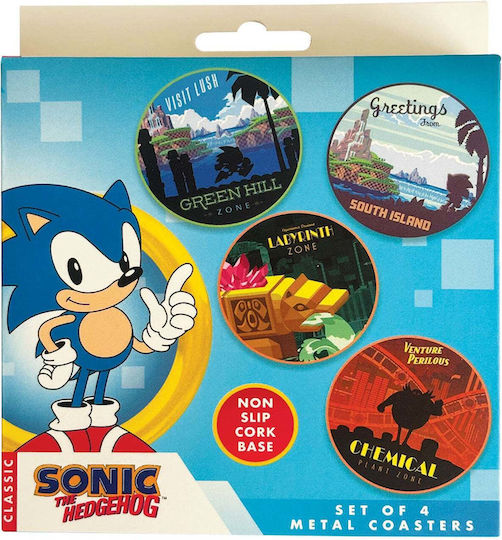 Sonic Set de suporturi pentru pahare Metalic 4 bucăți
