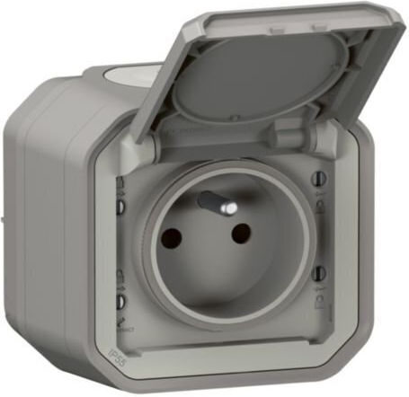 Legrand Plexo Einzeln Extern Steckdose Wasserdicht Graue