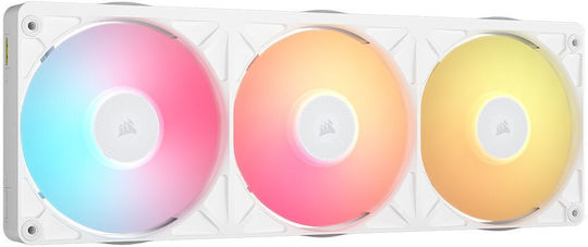 Corsair RX360 Ii Unified Rgb Static Pressure Fans Case Fan 120mm (2100rpm / 64.7cfm) with ARGB Lighting and 9-Pin Connection 3pcs White Edition