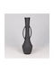 Eurolamp Decorative Floor Porcelain Vase Black Φ21xH60cm