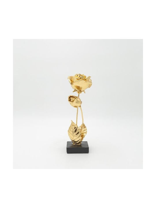 Flowers Polyresin Gold Black 8.5x8.5x26cm Pack ...